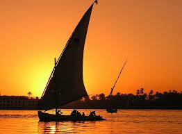Felucca Ride on The Nile River by the sunset.