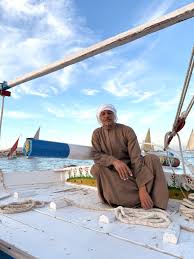 Felucca Ride on The Nile River by the sunset.